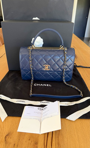 Chanel top handle flap bag - chanel,