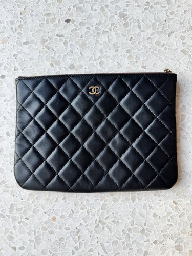 Authentic chanel quilted zip - quilted,