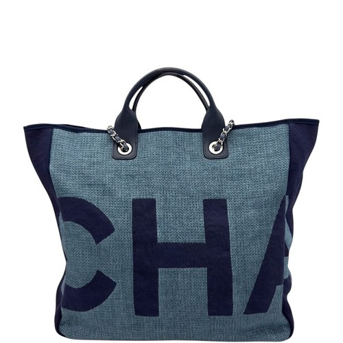 Chanel large shopping - chanel, navy