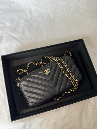 Authentic chanel black - chanel, chevron