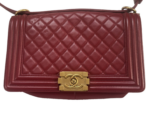 Chanel boy old medium - boy, burgundy