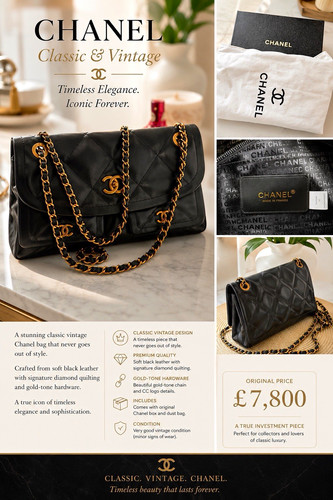 Chanel black quilted leather - chanel,
