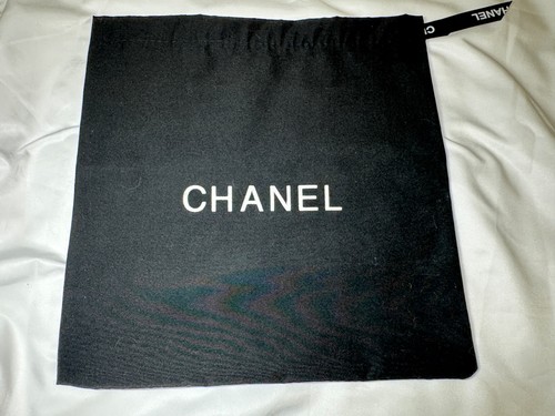 Chanel black fabric drawstring - chanel,