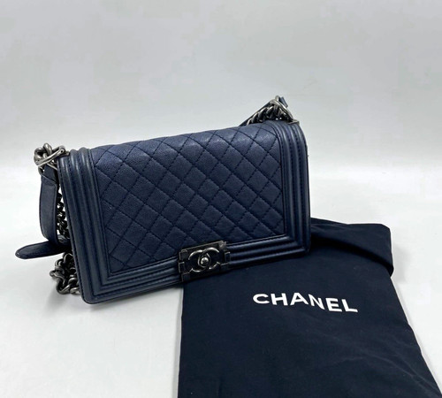 Chanel leather navy - (ch2),