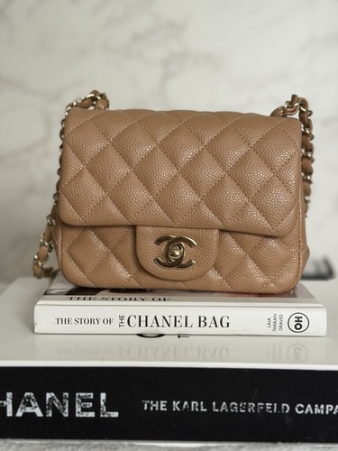 Chanel 18s dark beige caviar - beige,