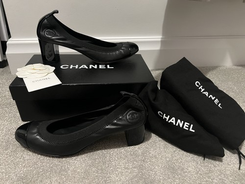 Chanel black leather - chanel, patent