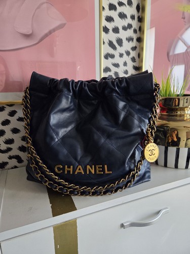 Chanel small hobo bag navy - chanel, 22