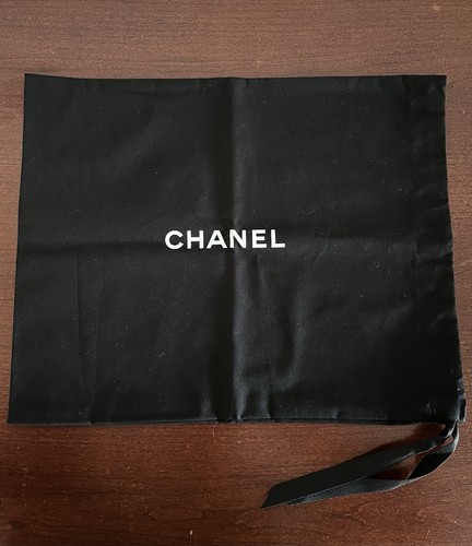Chanel black cotton dustbag - black,