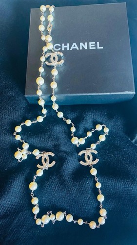 Chanel pearl necklace with - chanel,