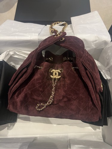 Chanel suede bag in - chanel,